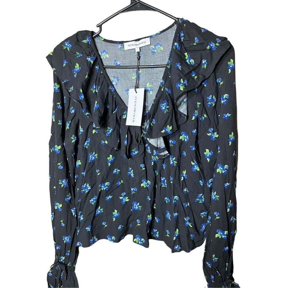 WeWoreWhat NWT Ruffle Blouse Size Small‎ - Picture 2 of 9
